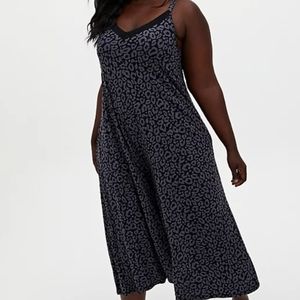 Torrid,  size 5, super soft cheetah sleep jumpsuit